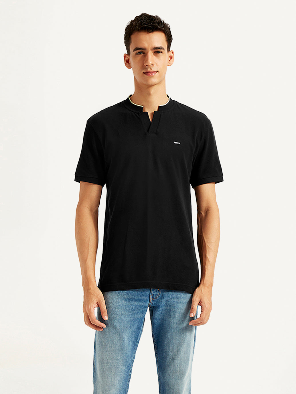 Men's Solid Slim Fit Polo T-shirt