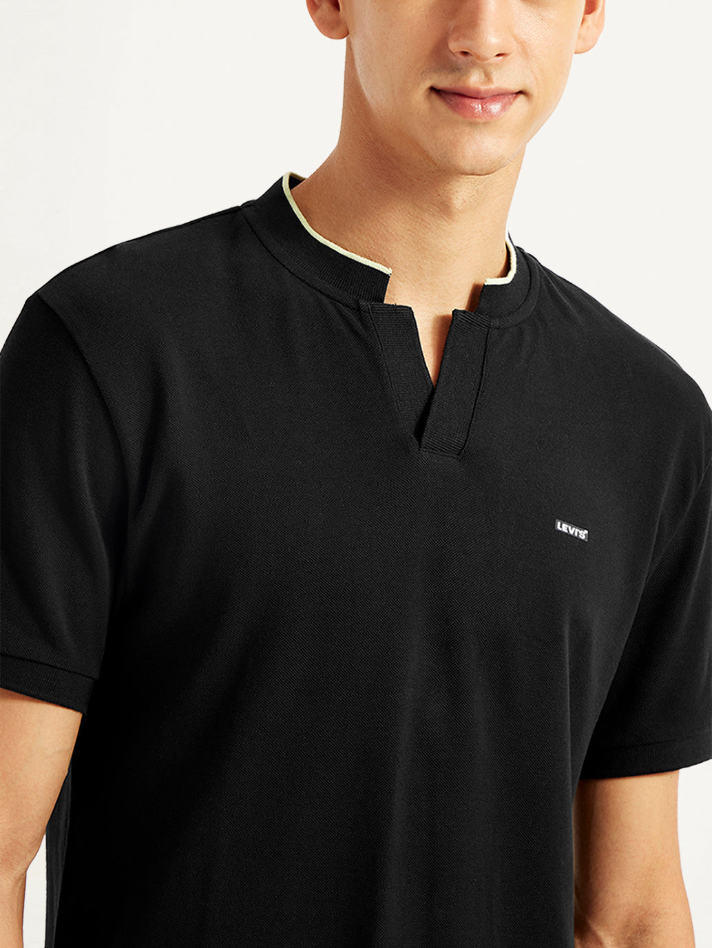Men's Solid Slim Fit Polo T-shirt