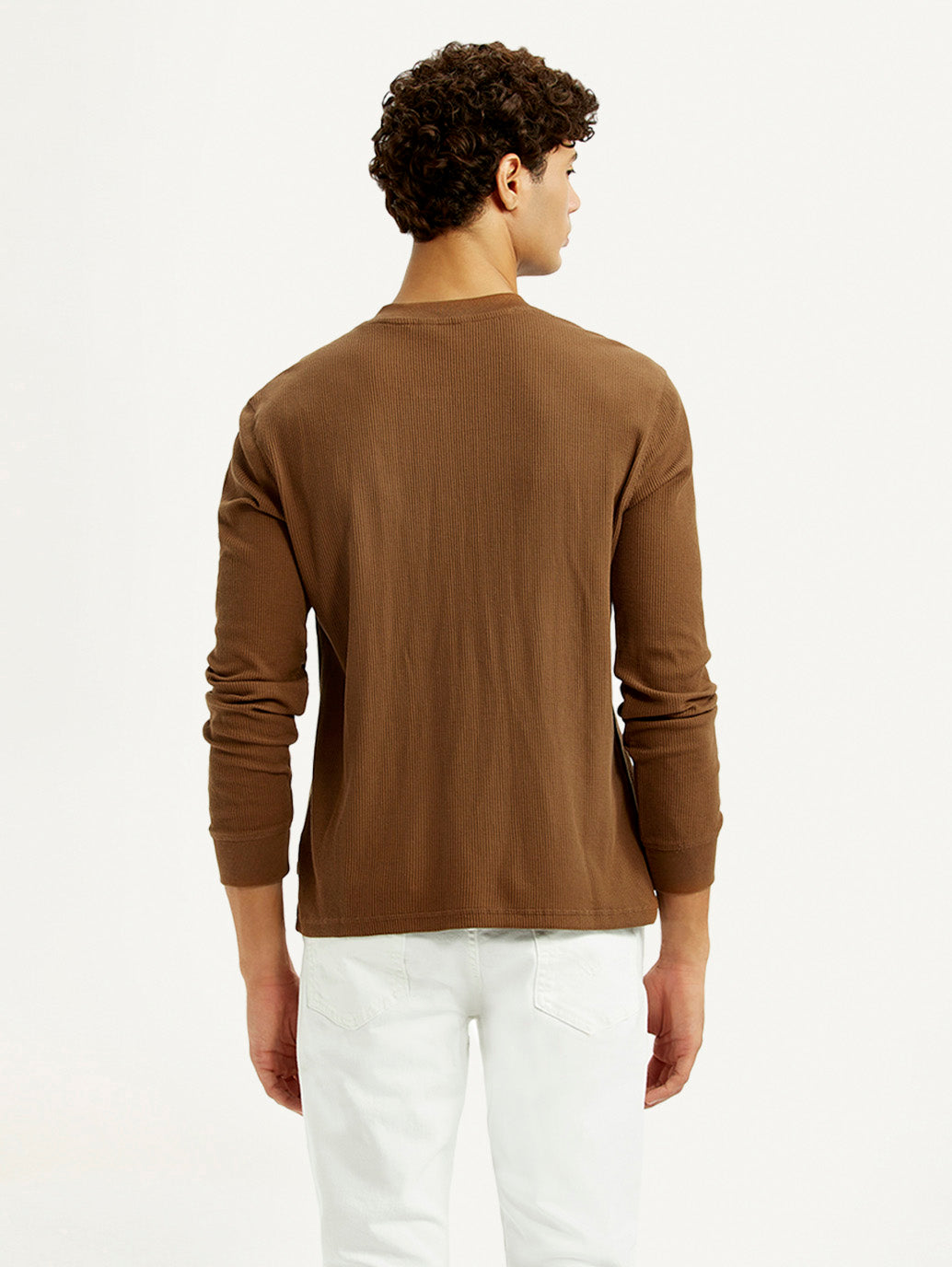 Men's Solid Henley Neck T-shirt