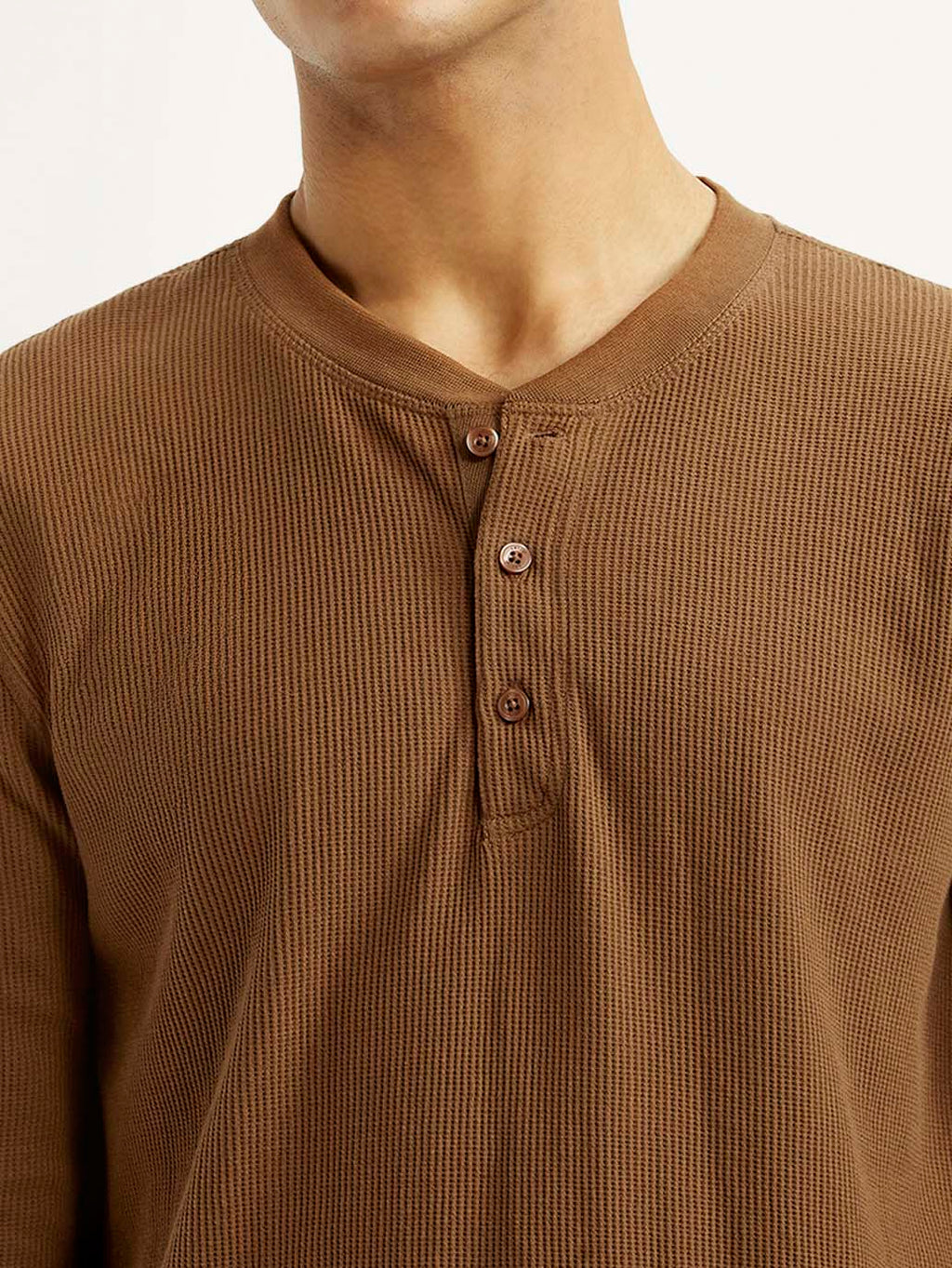 Men's Solid Henley Neck T-shirt