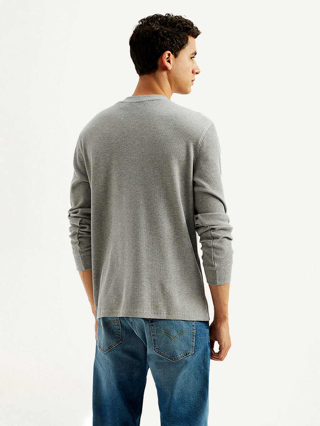 Men's Solid Henley Neck T-shirt