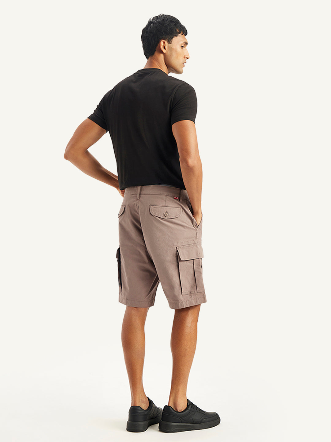 Men's Brown Regular Fit Cargo Shorts