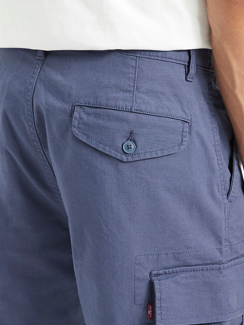 Men's Blue Cargo Fit Shorts