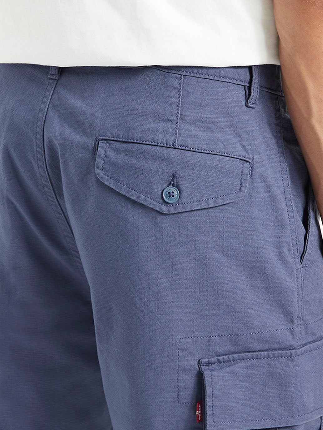 Men's Blue Cargo Fit Shorts