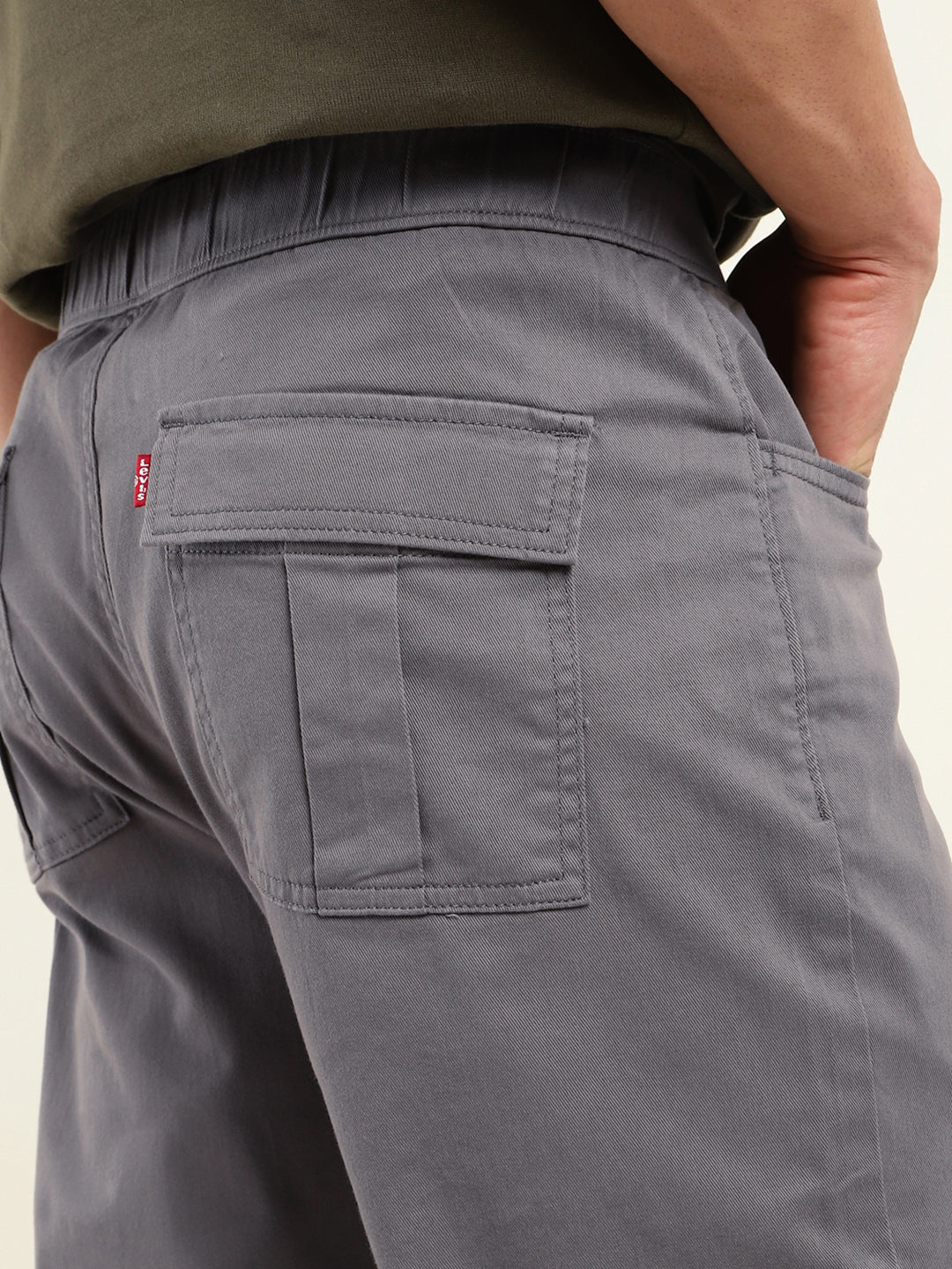 Men's Relaxed Fit Grey Jogger Cargos