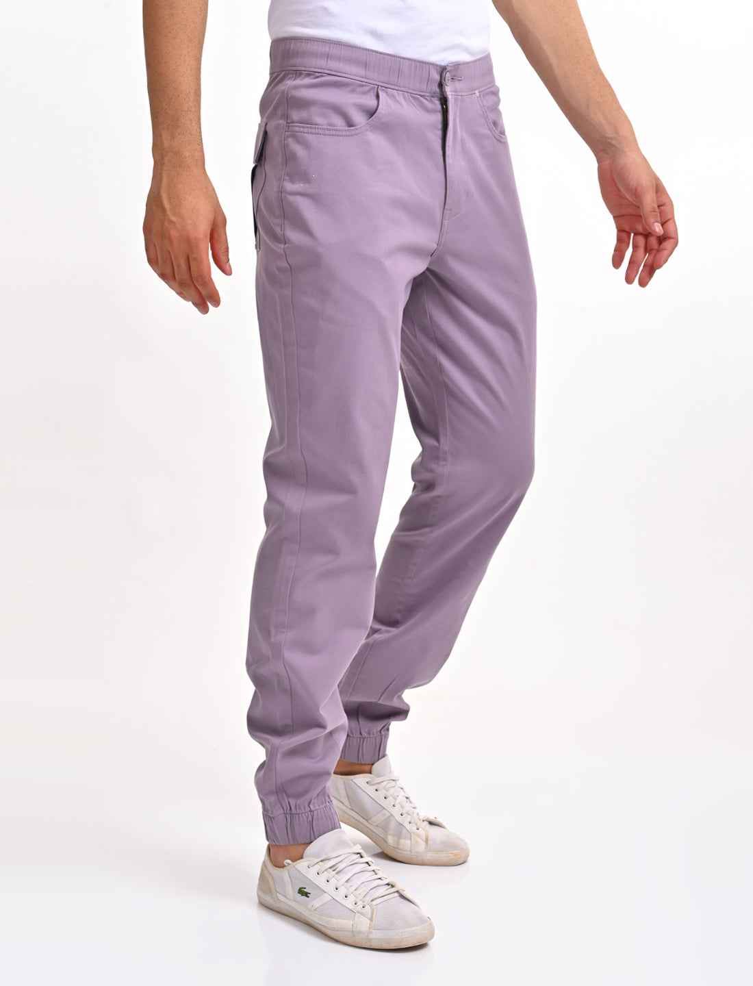 Men's Relaxed Fit Purple Jogger Cargos