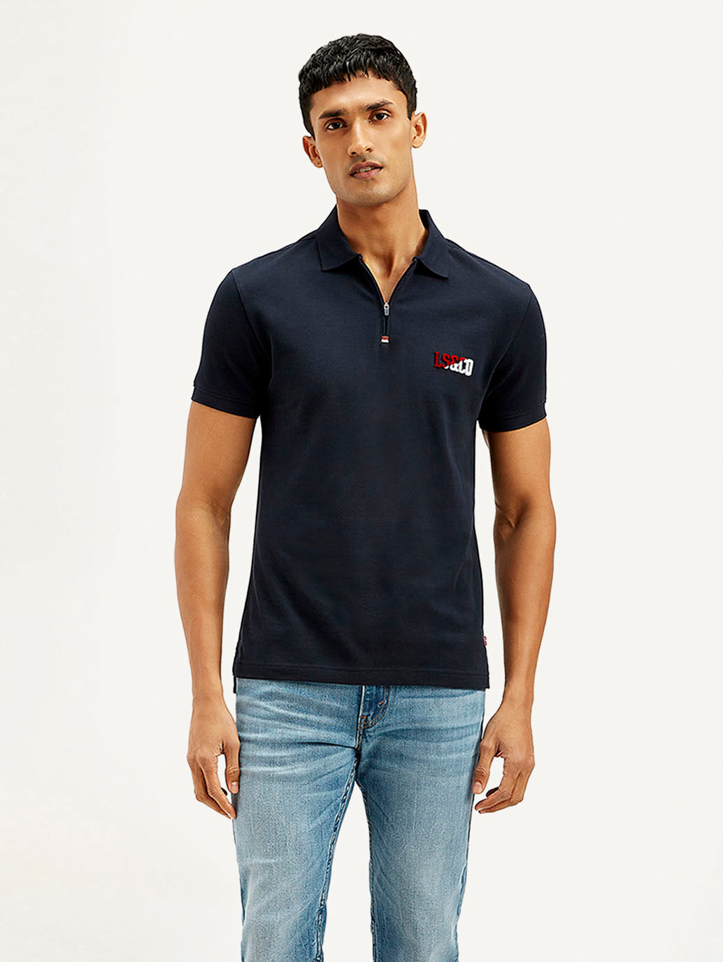 Men's Solid Slim Fit Polo T-shirt
