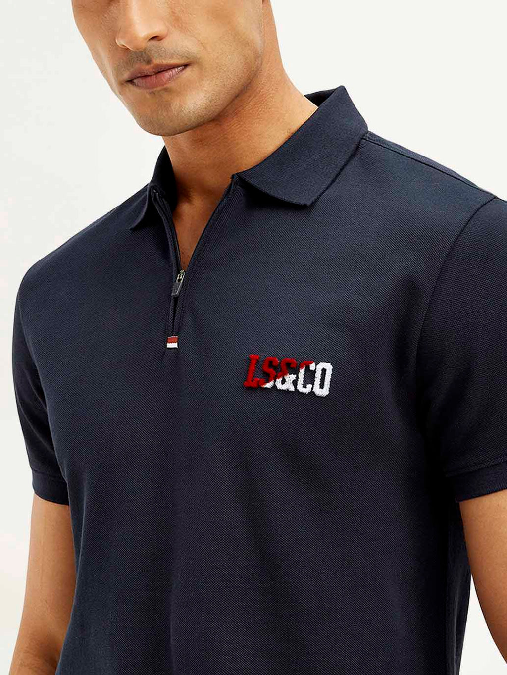 Men's Solid Slim Fit Polo T-shirt