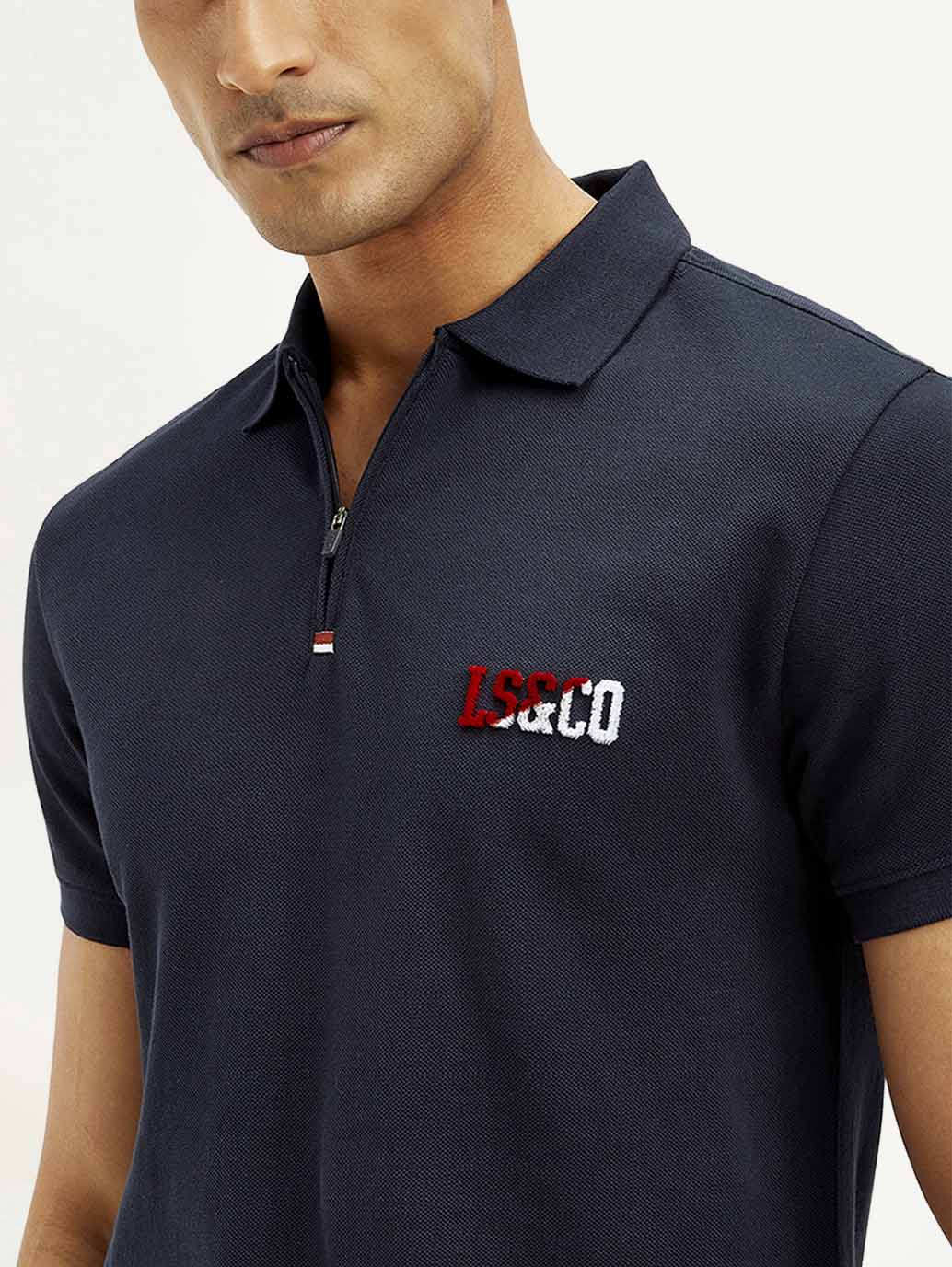 Men's Solid Slim Fit Polo T-shirt
