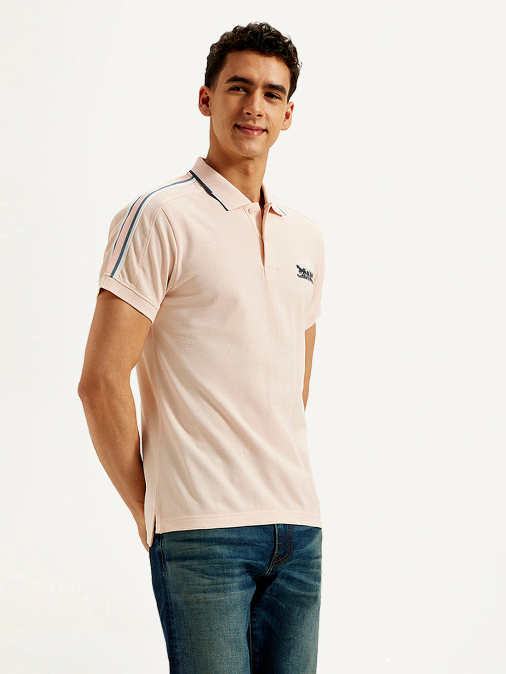 Men's Solid Slim Fit Polo T-shirt