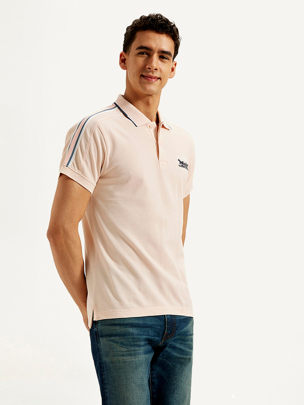 Men's Solid Slim Fit Polo T-shirt