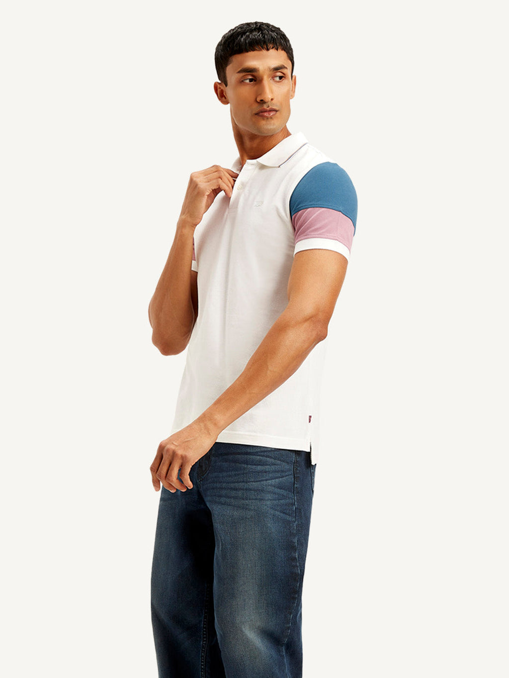 Men's Colorblock Slim Fit Polo T-shirt