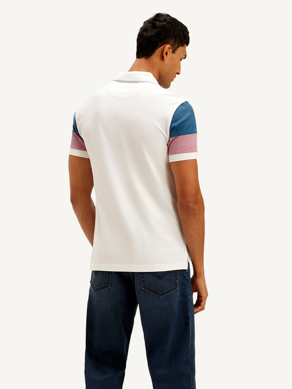 Men's Colorblock Slim Fit Polo T-shirt