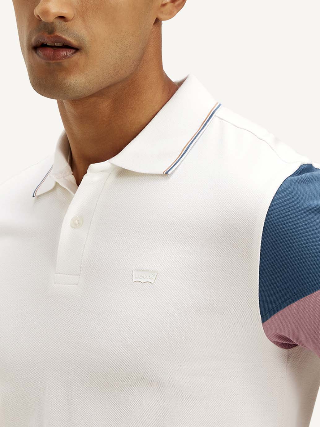 Men's Colorblock Slim Fit Polo T-shirt