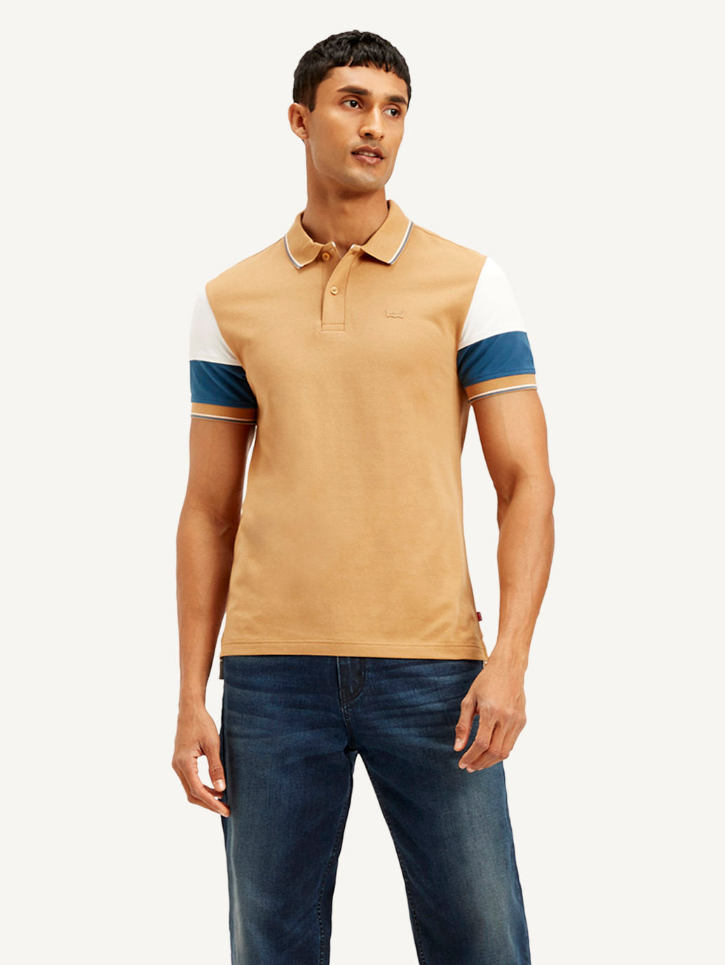Men's Colorblock Slim Fit Polo T-shirt
