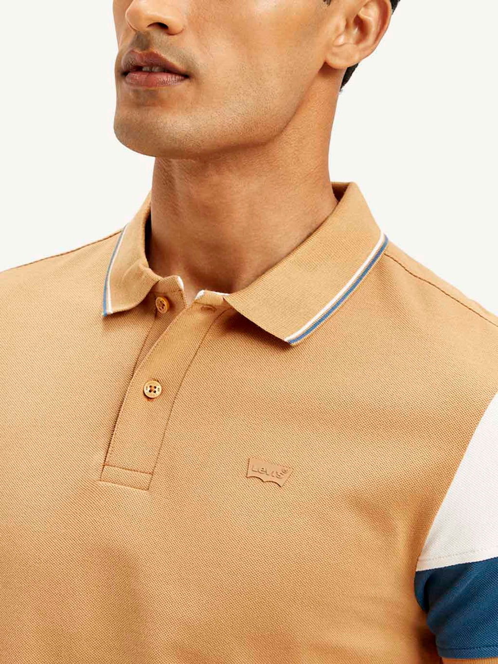 Men's Colorblock Slim Fit Polo T-shirt