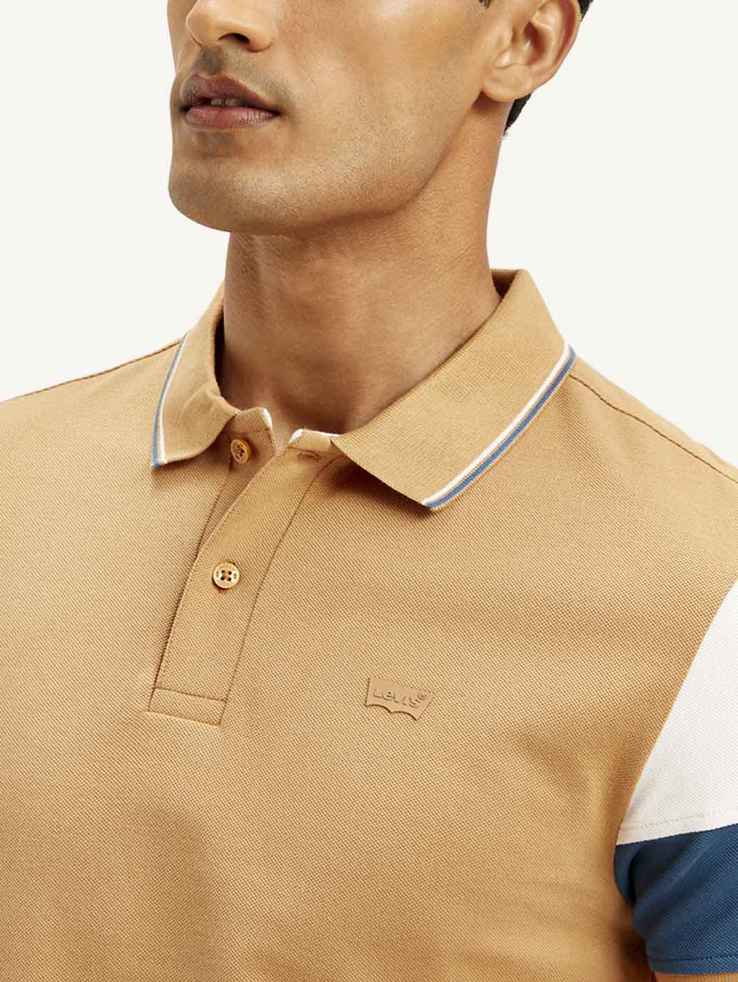 Men's Colorblock Slim Fit Polo T-shirt