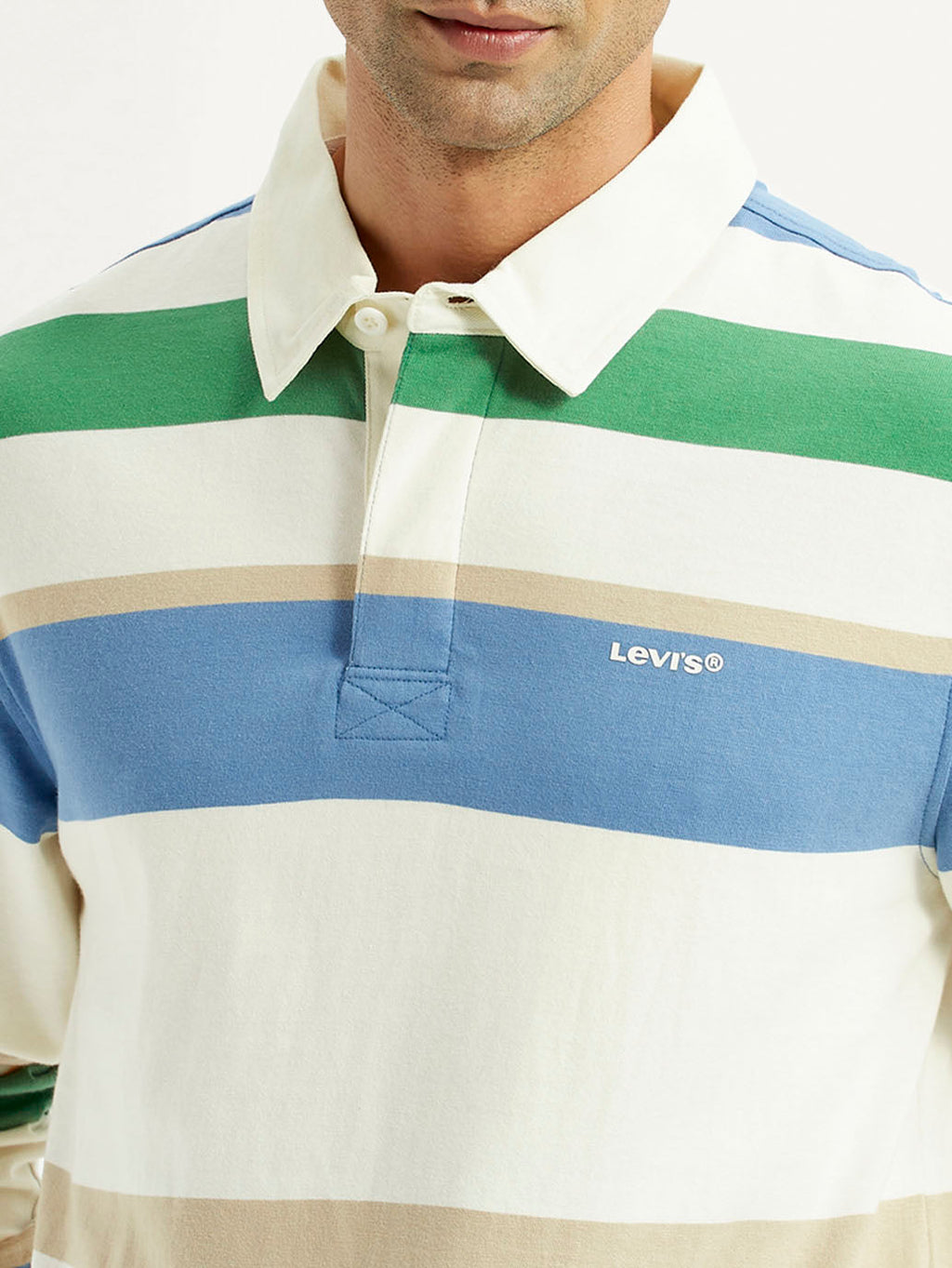 Men's Striped Multi Color Slim Fit Polo T-shirt