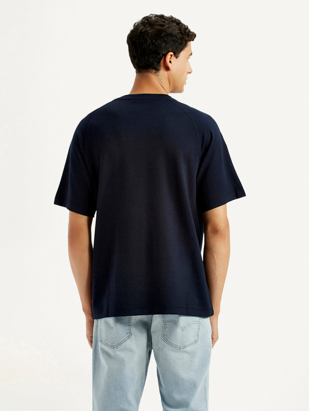 Men's Colorblock Blue Crew Neck T-shirt