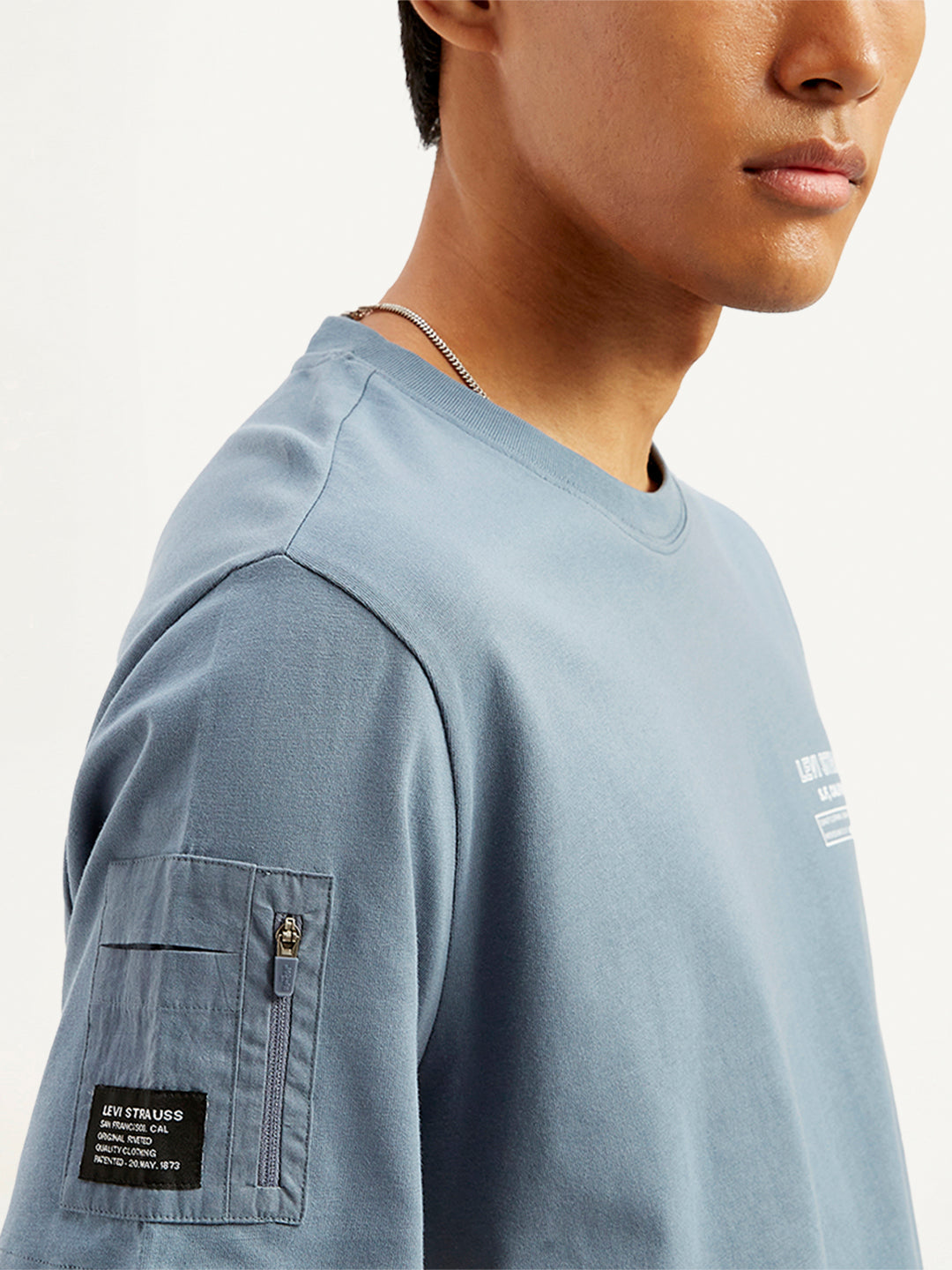 Men's Solid Crew Neck Utility T-Shirt