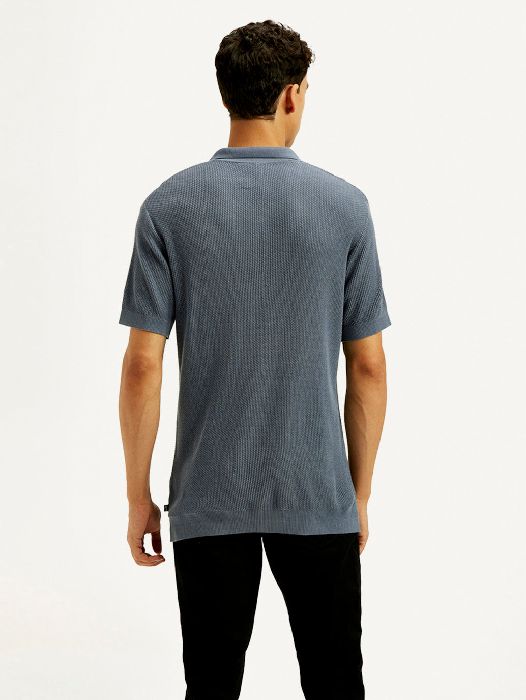Men's Redloop Textured Slim Fit Polo T-Shirt