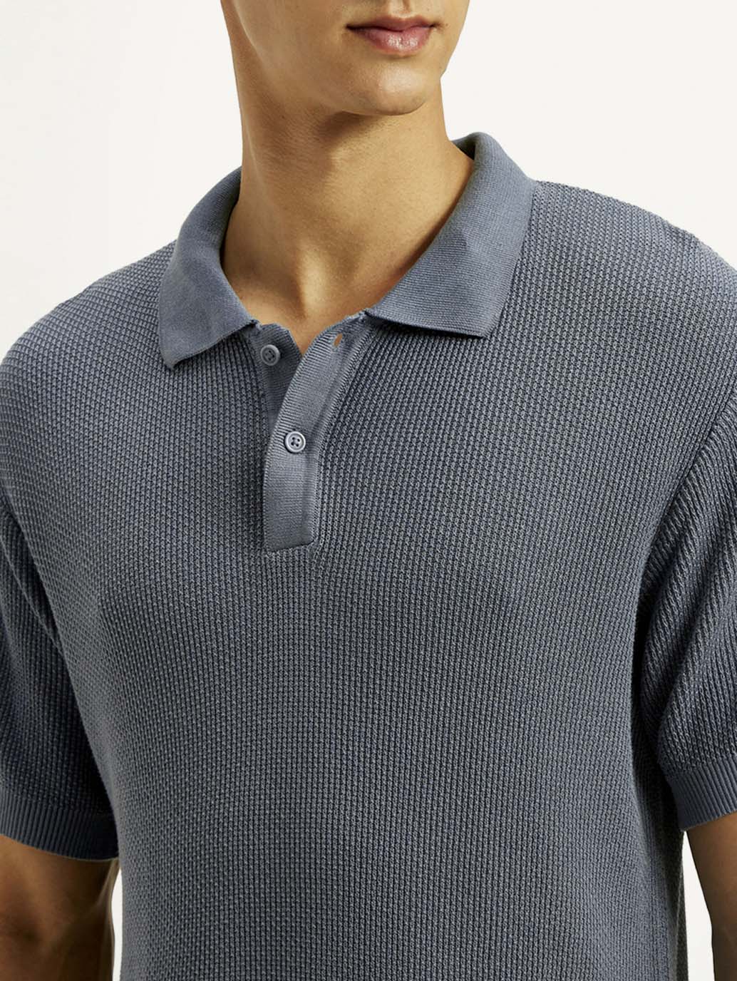 Men's Redloop Textured Slim Fit Polo T-Shirt