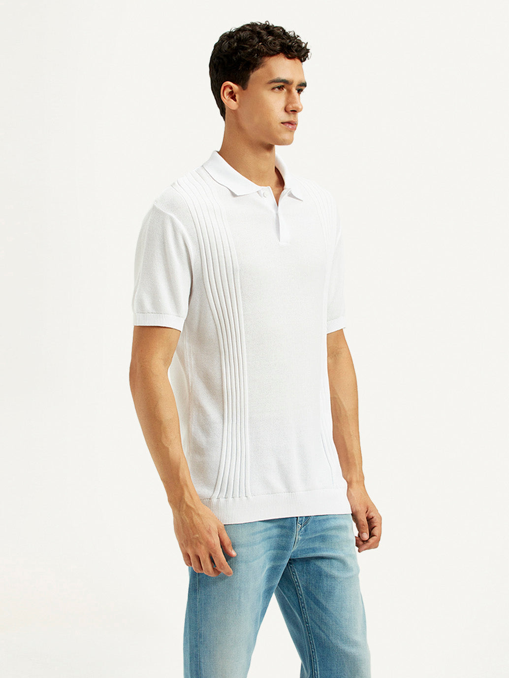 Men's Redloop Textured Slim Fit Polo T-Shirt