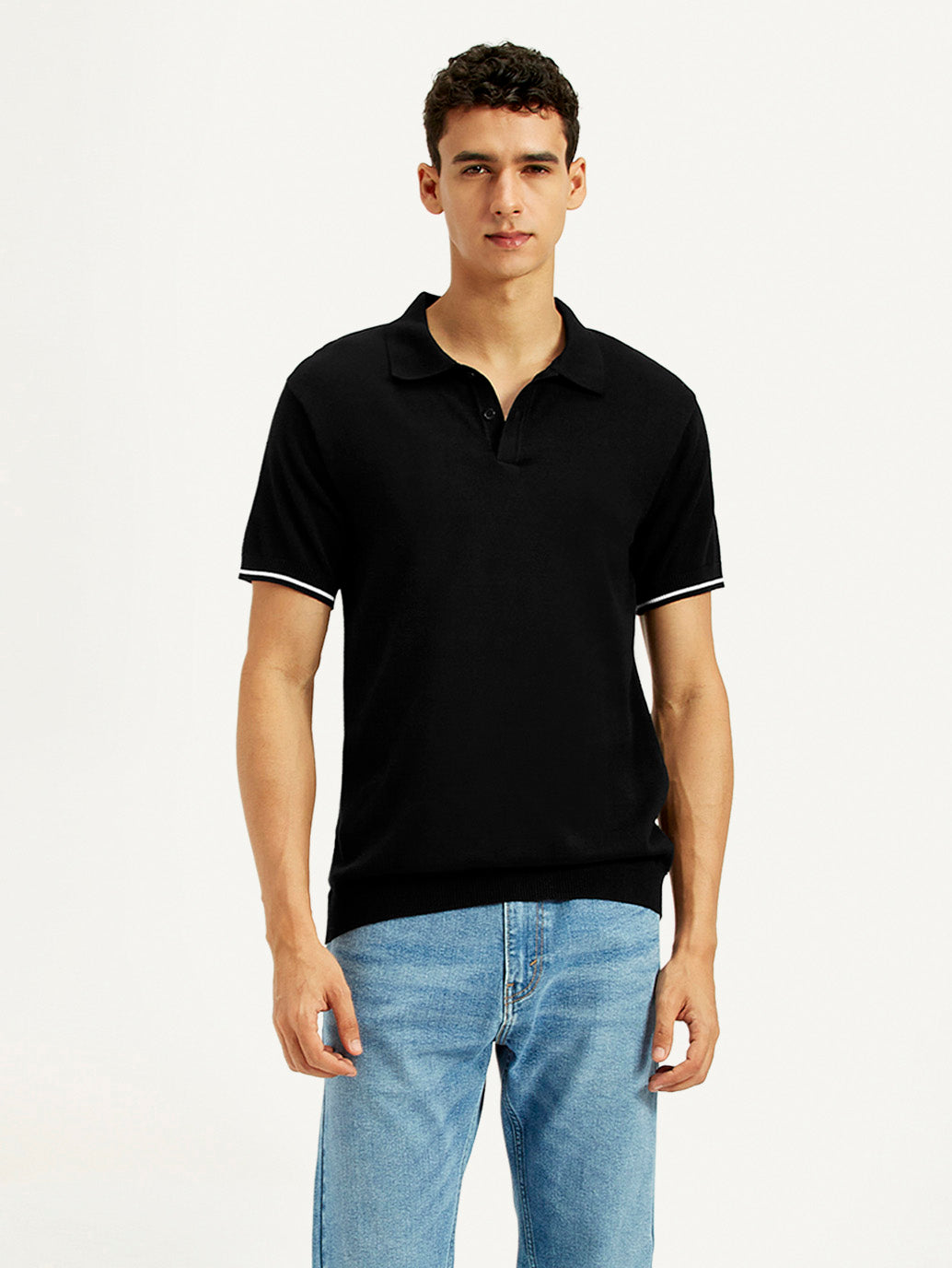 Men's Solid Slim Fit Polo T-Shirt