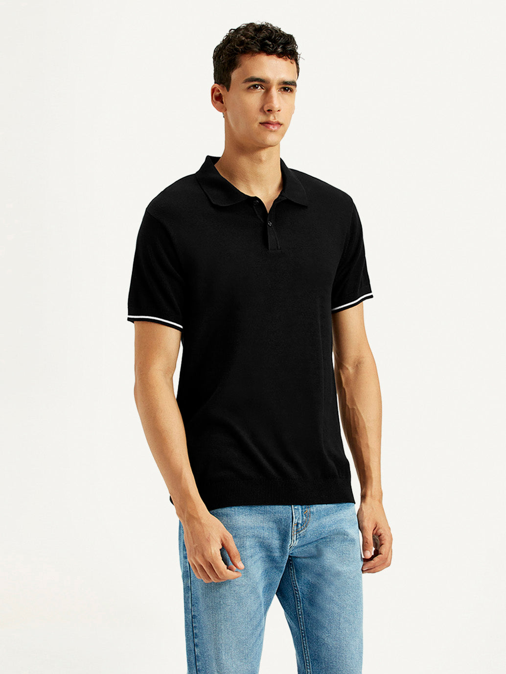 Men's Solid Slim Fit Polo T-Shirt
