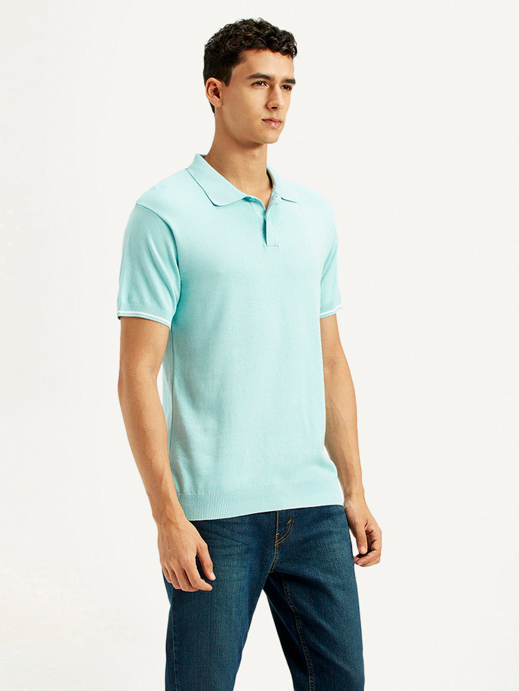 Men's Solid Slim Fit Polo T-Shirt