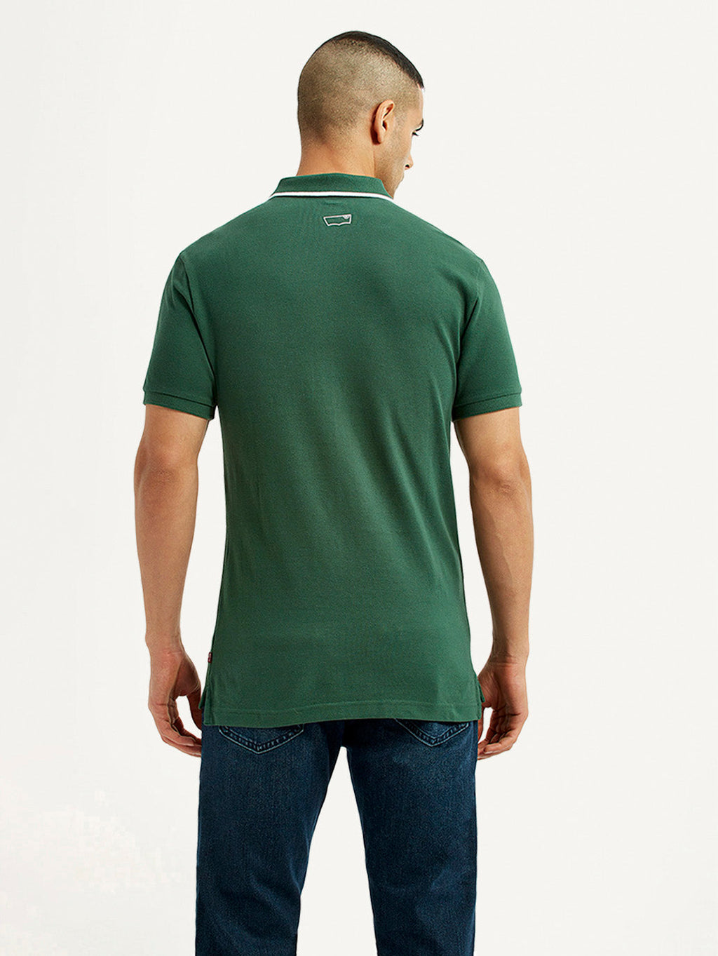 Men's Solid Dark Green Polo T-Shirt