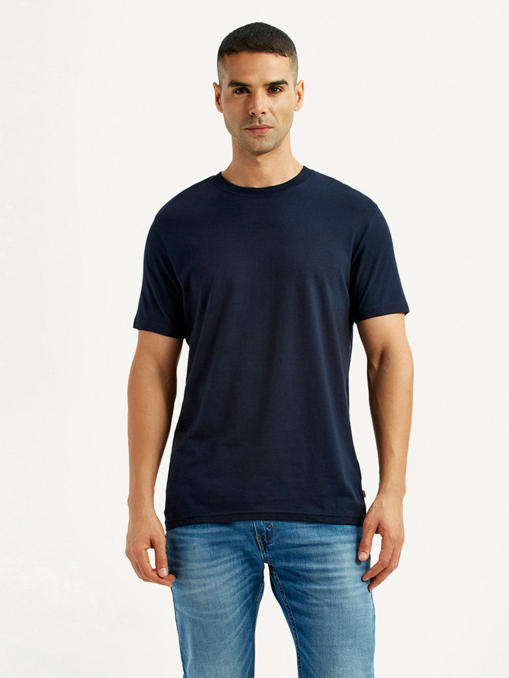 Men's Solid Black Slim Fit T-Shirt