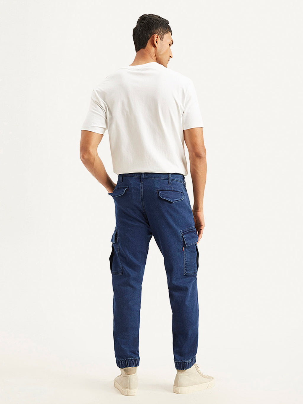 Men's Tapered Dark Blue Utility Cargo Jogger