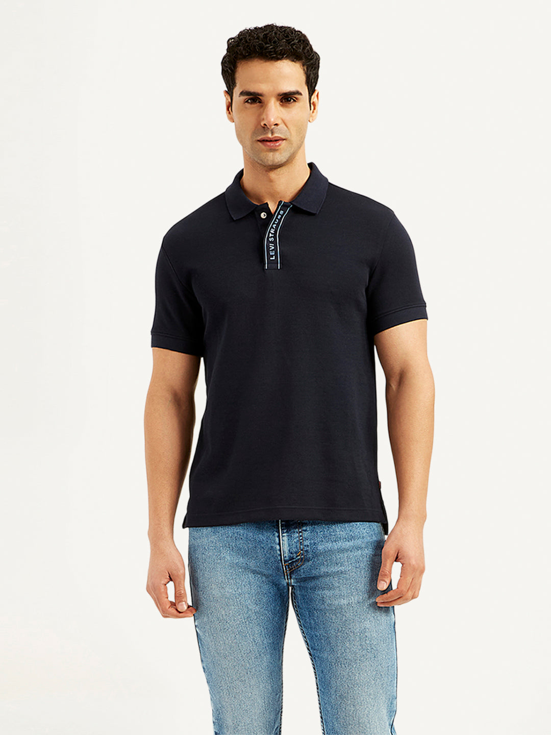 Men's Solid Slim Fit Polo T-Shirt