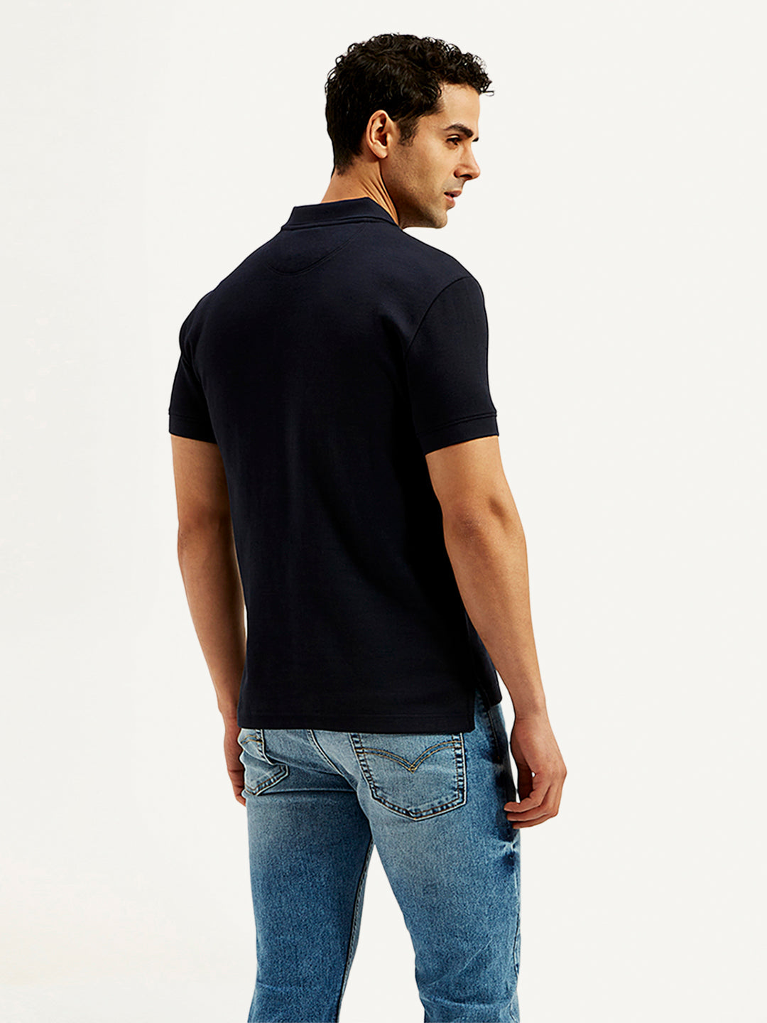 Men's Solid Slim Fit Polo T-Shirt