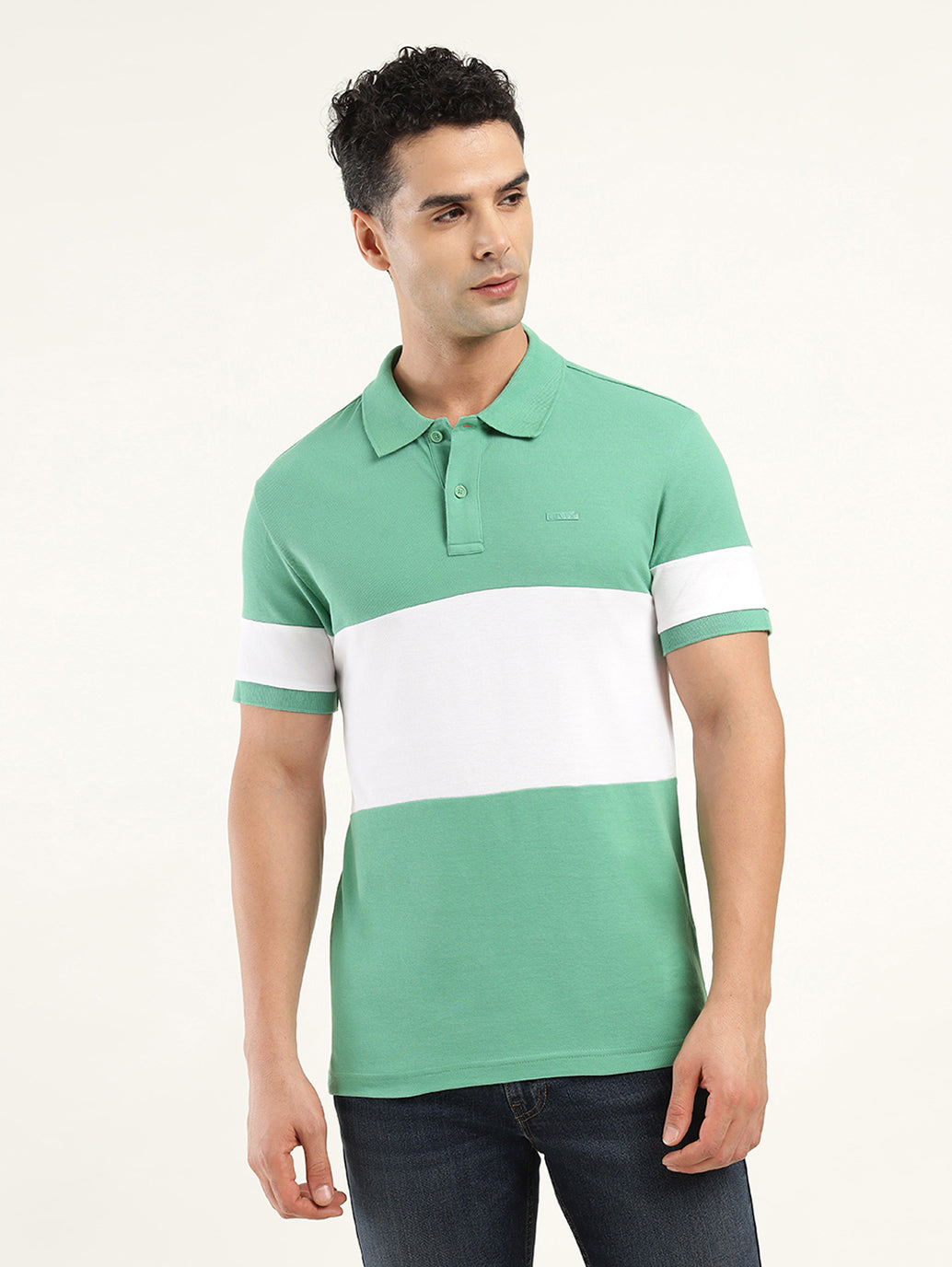 Men's Colorblock Polo T-Shirt