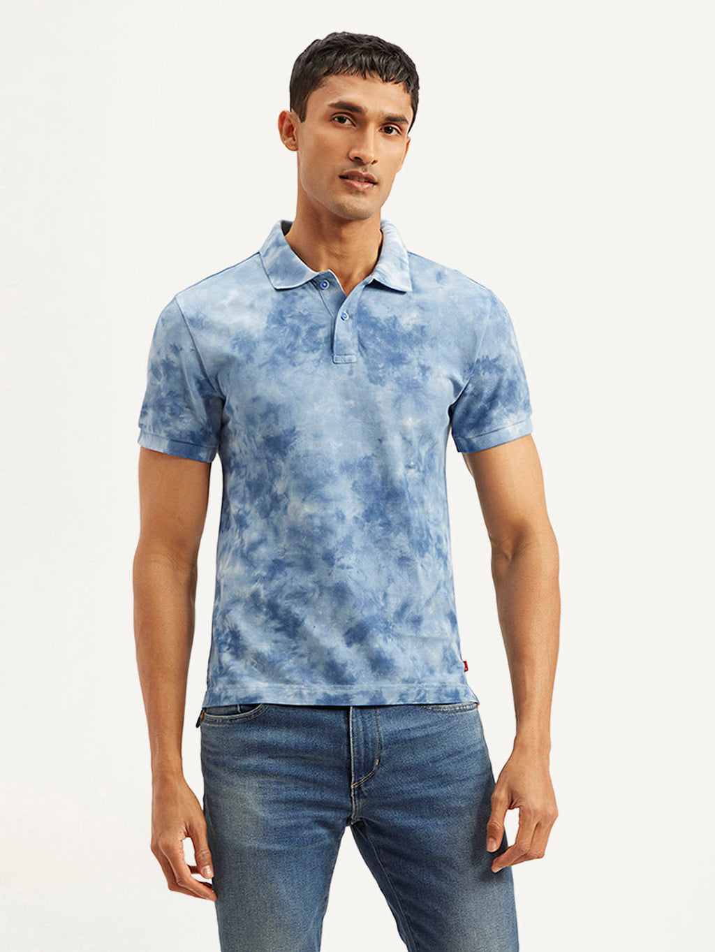 Men's Abstract Dyed Slim Fit Polo T-shirt
