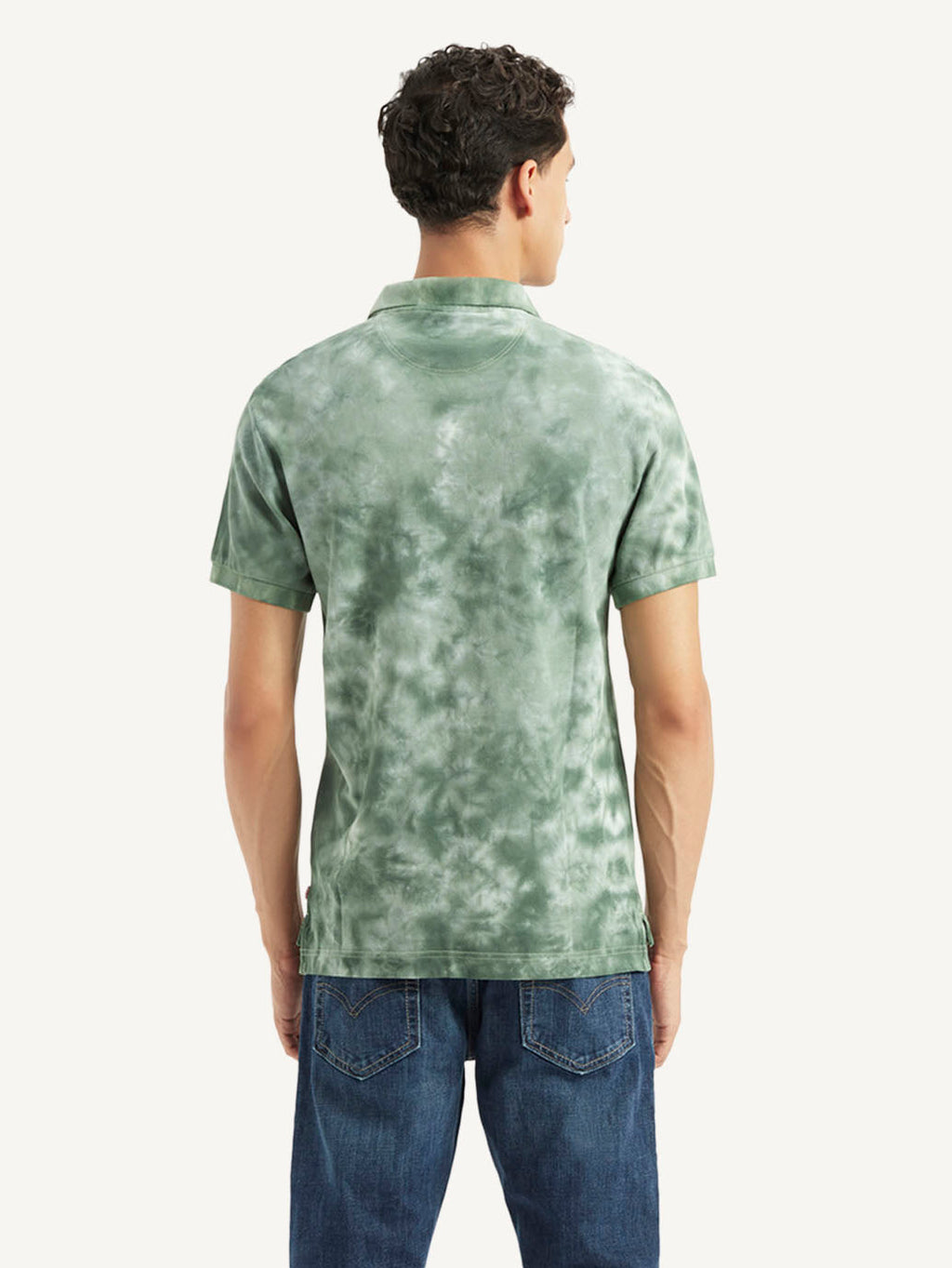 Men's Abstract Dyed Slim Fit Polo T-shirt