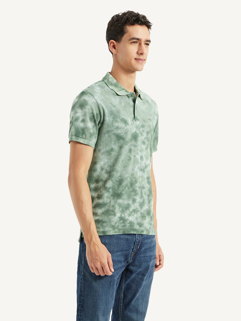 Men's Abstract Dyed Slim Fit Polo T-shirt
