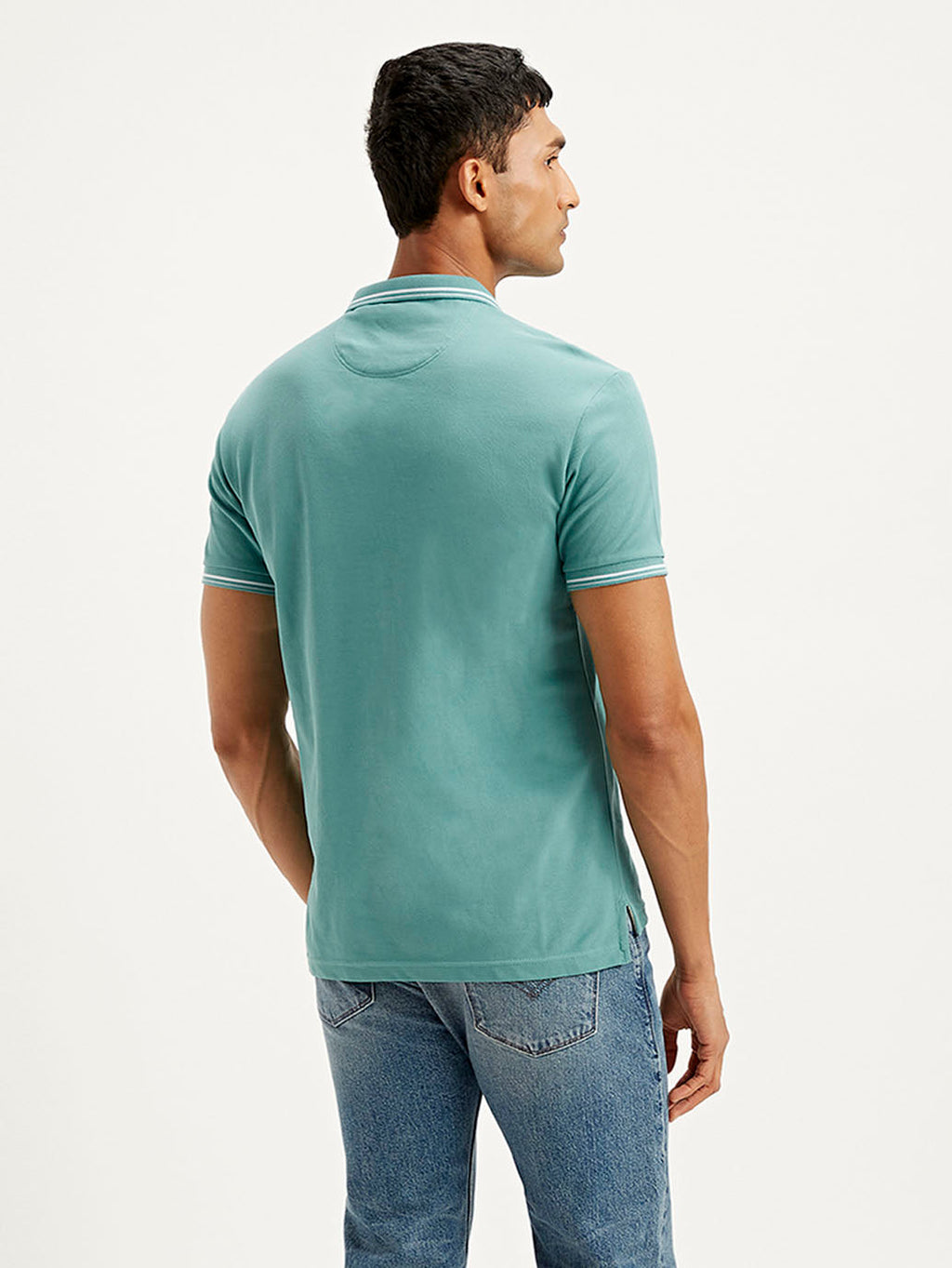 Men's Solid Slim Fit Polo T-shirt