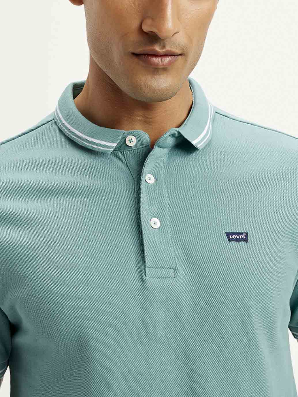 Men's Solid Slim Fit Polo T-shirt