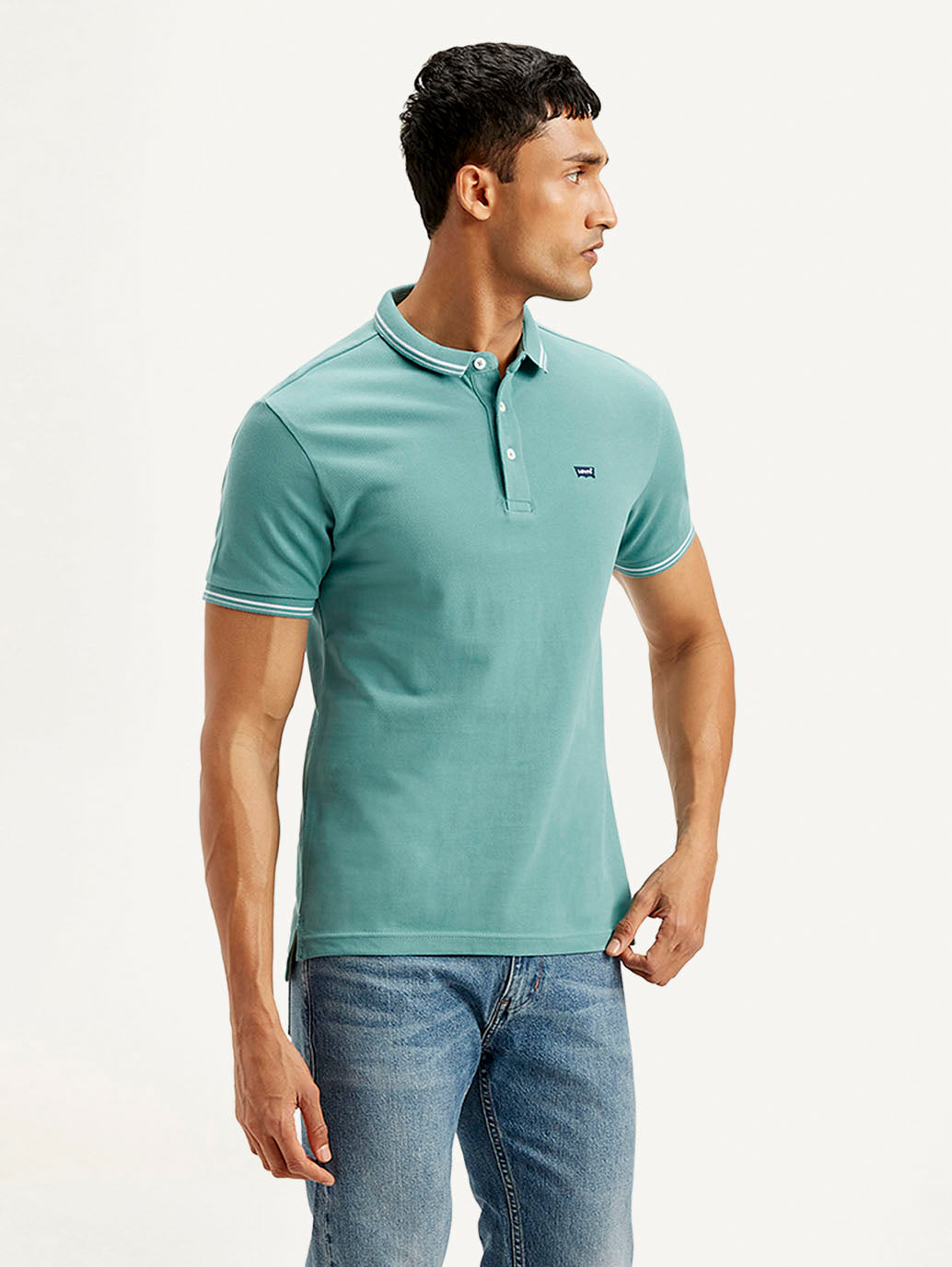 Men's Solid Slim Fit Polo T-shirt