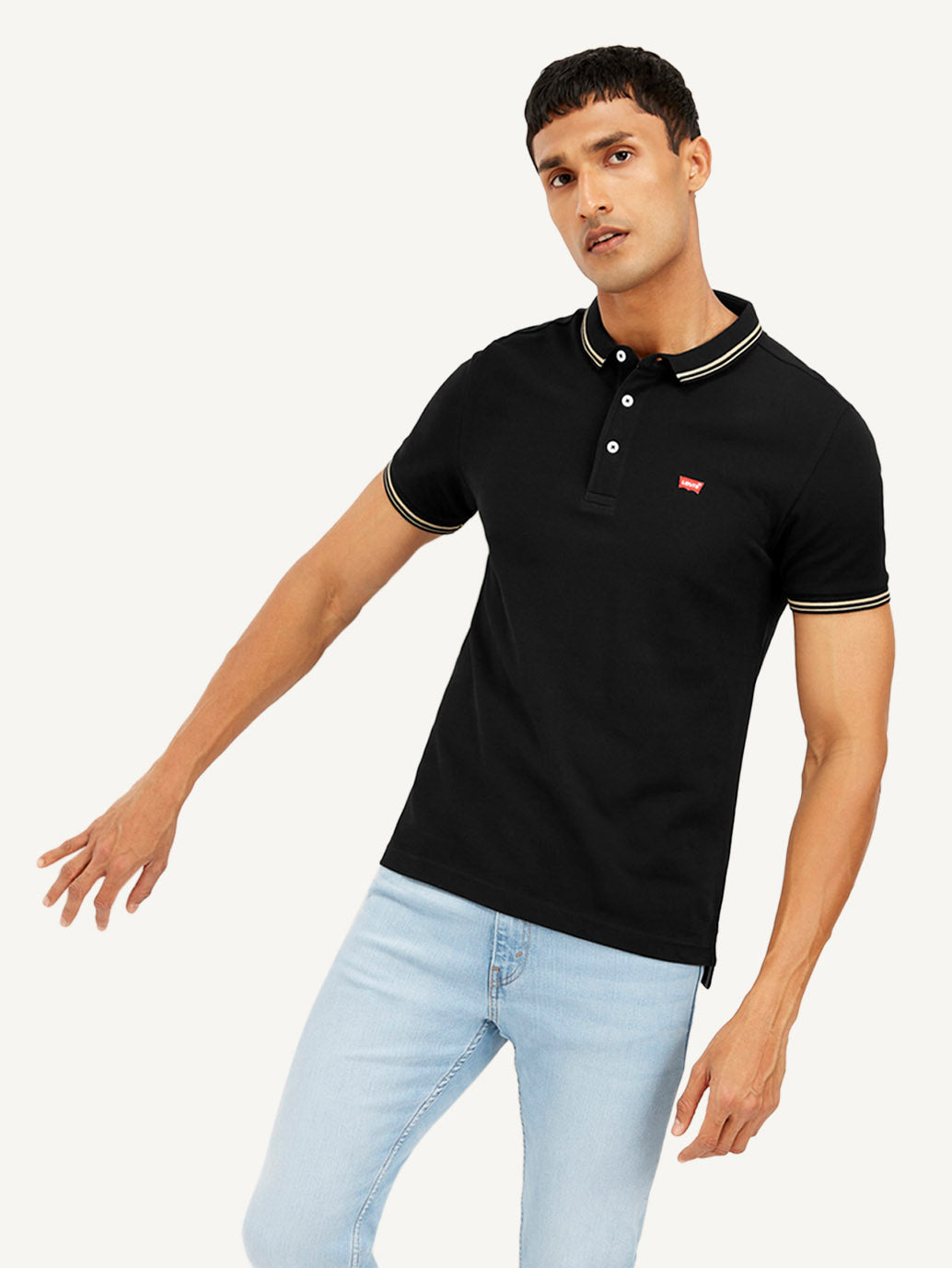 Men's Solid Slim Fit Polo T-shirt