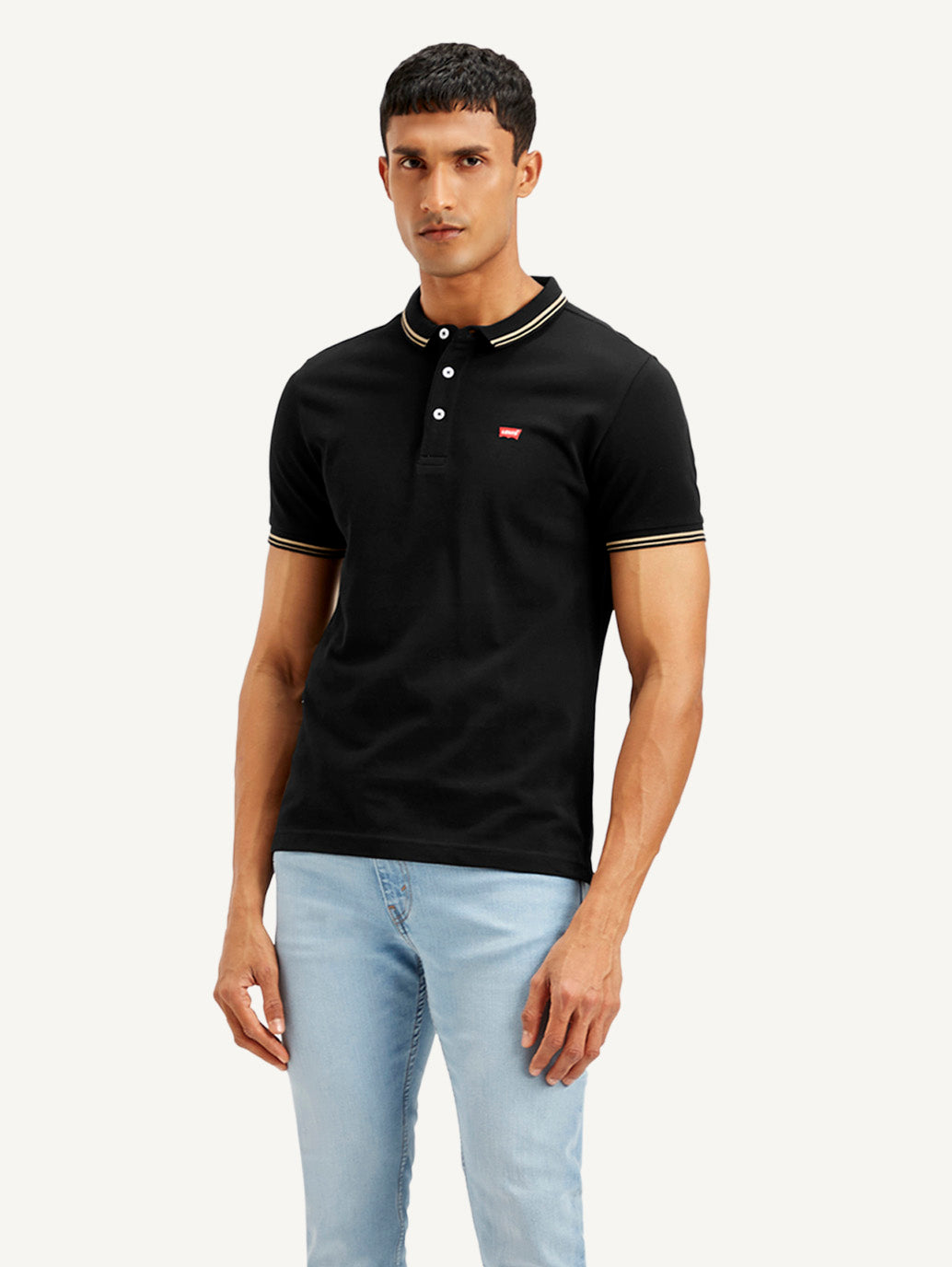 Men's Solid Slim Fit Polo T-shirt
