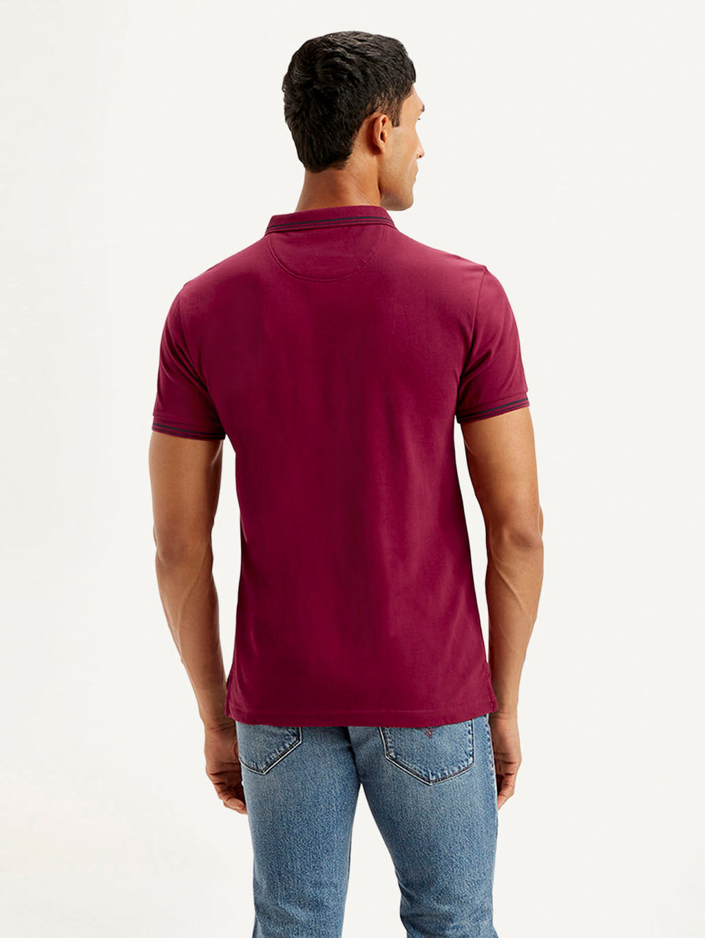Men's Solid Slim Fit Polo T-shirt