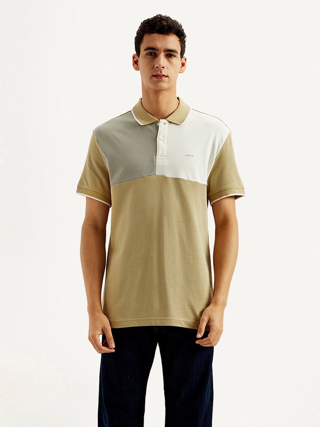 Men's Colorblock Slim Fit Polo T-shirt