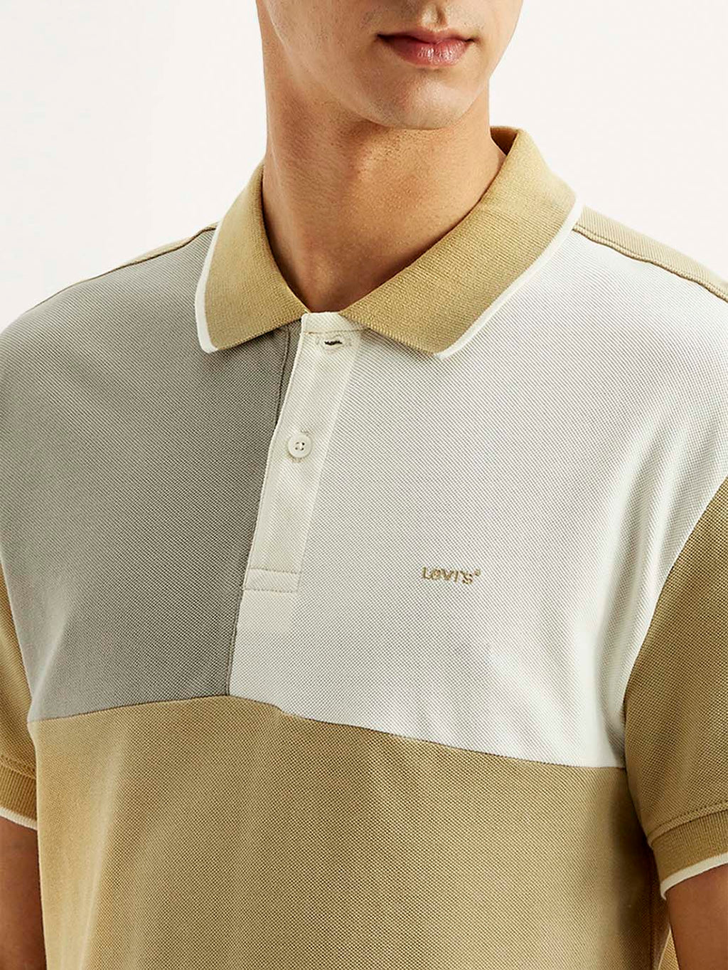 Men's Colorblock Slim Fit Polo T-shirt