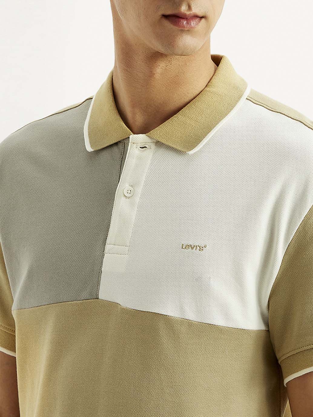 Men's Colorblock Slim Fit Polo T-shirt