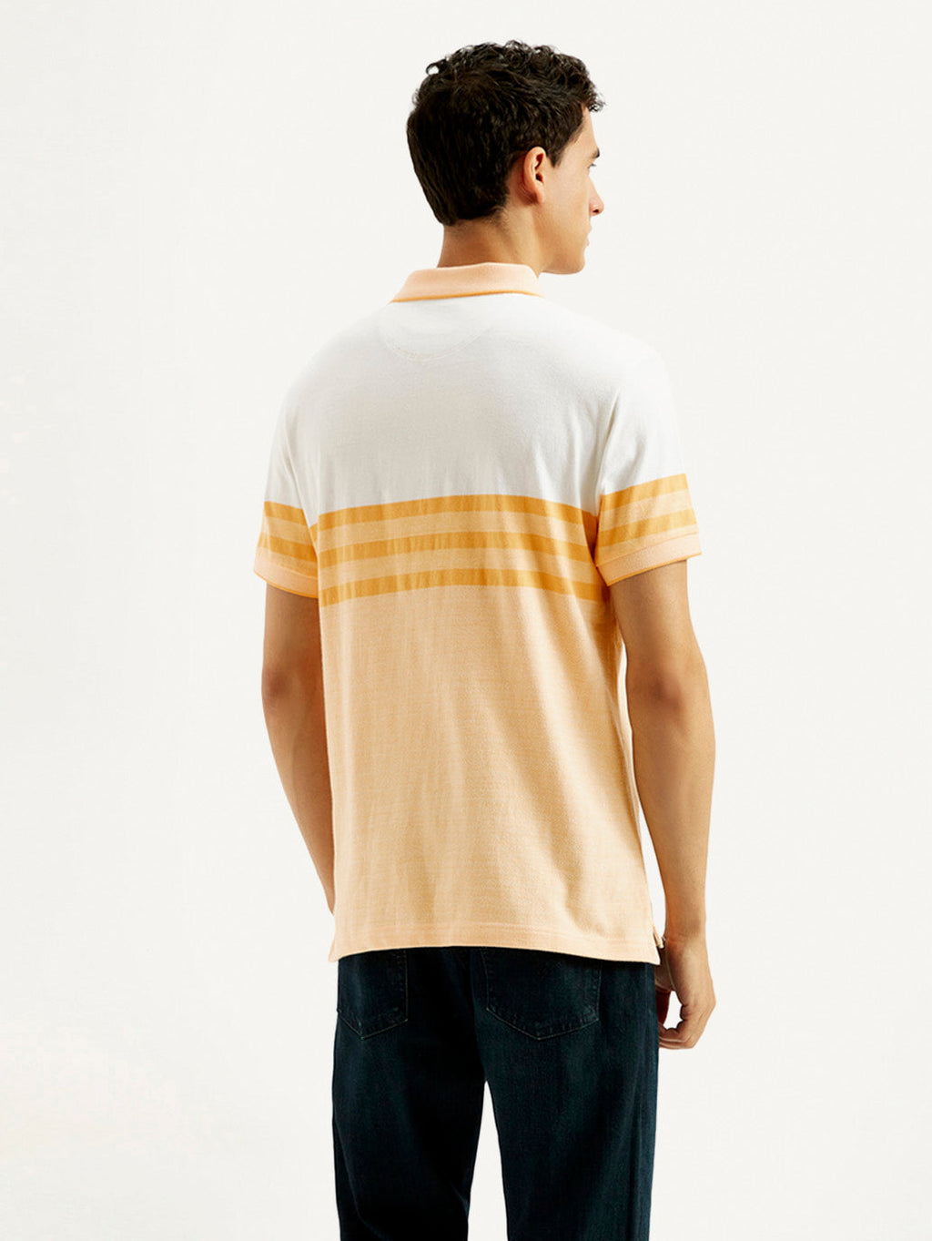 Men's Striped Slim Fit Polo T-shirt