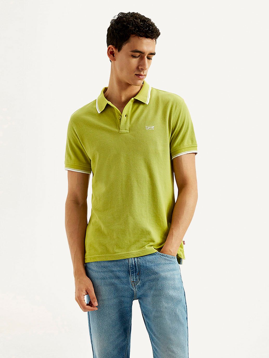 Men's Solid Slim Fit Polo T-shirt